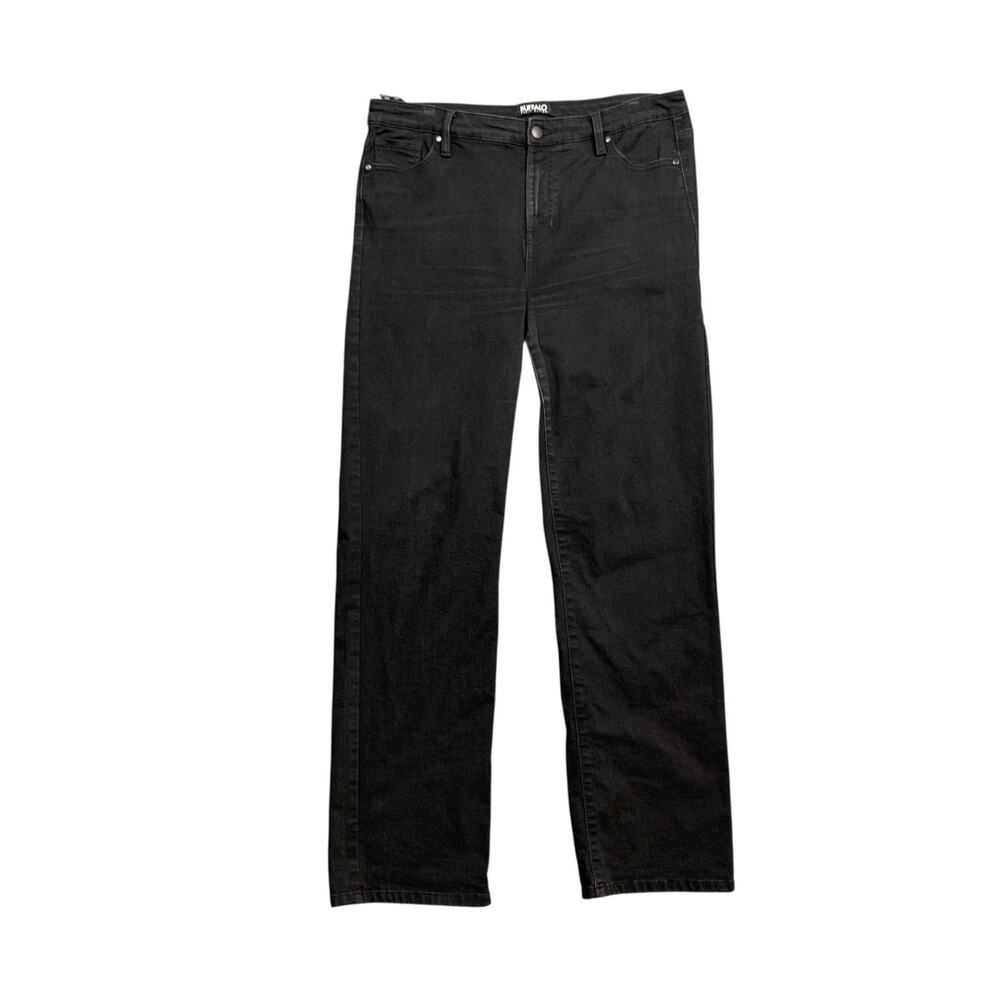Buffalo David Bitton Jeans Womens 12 Black Alyssa High Rise Straight Stretch